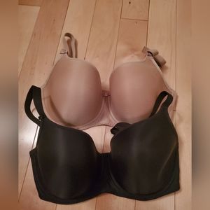 Fantasie 30G Smoothing T-Shirt Bras in black and nude